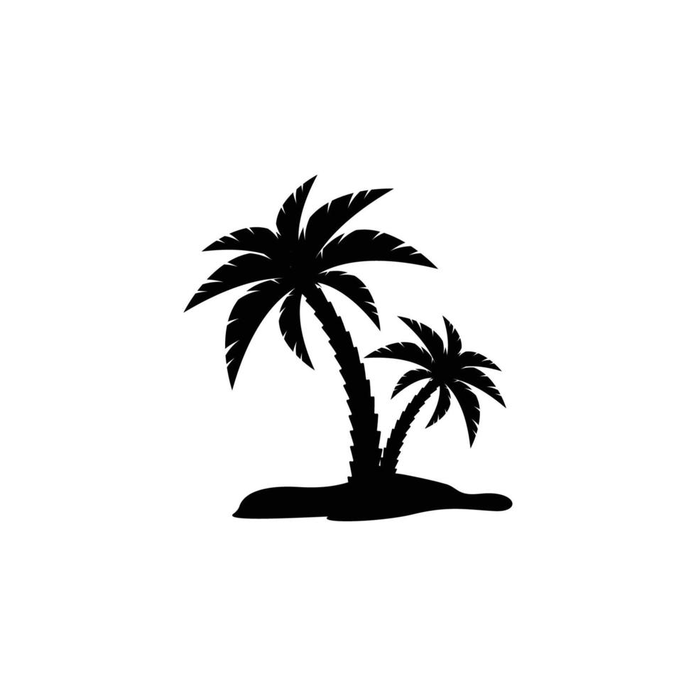 vector de plantilla de diseño de icono de logotipo de árbol de coco