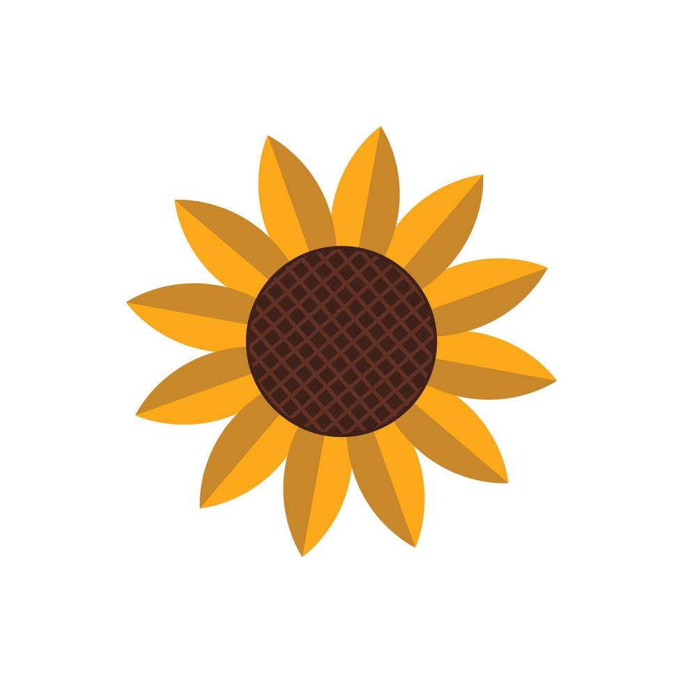 vector de plantilla de diseño de icono de logotipo de girasol