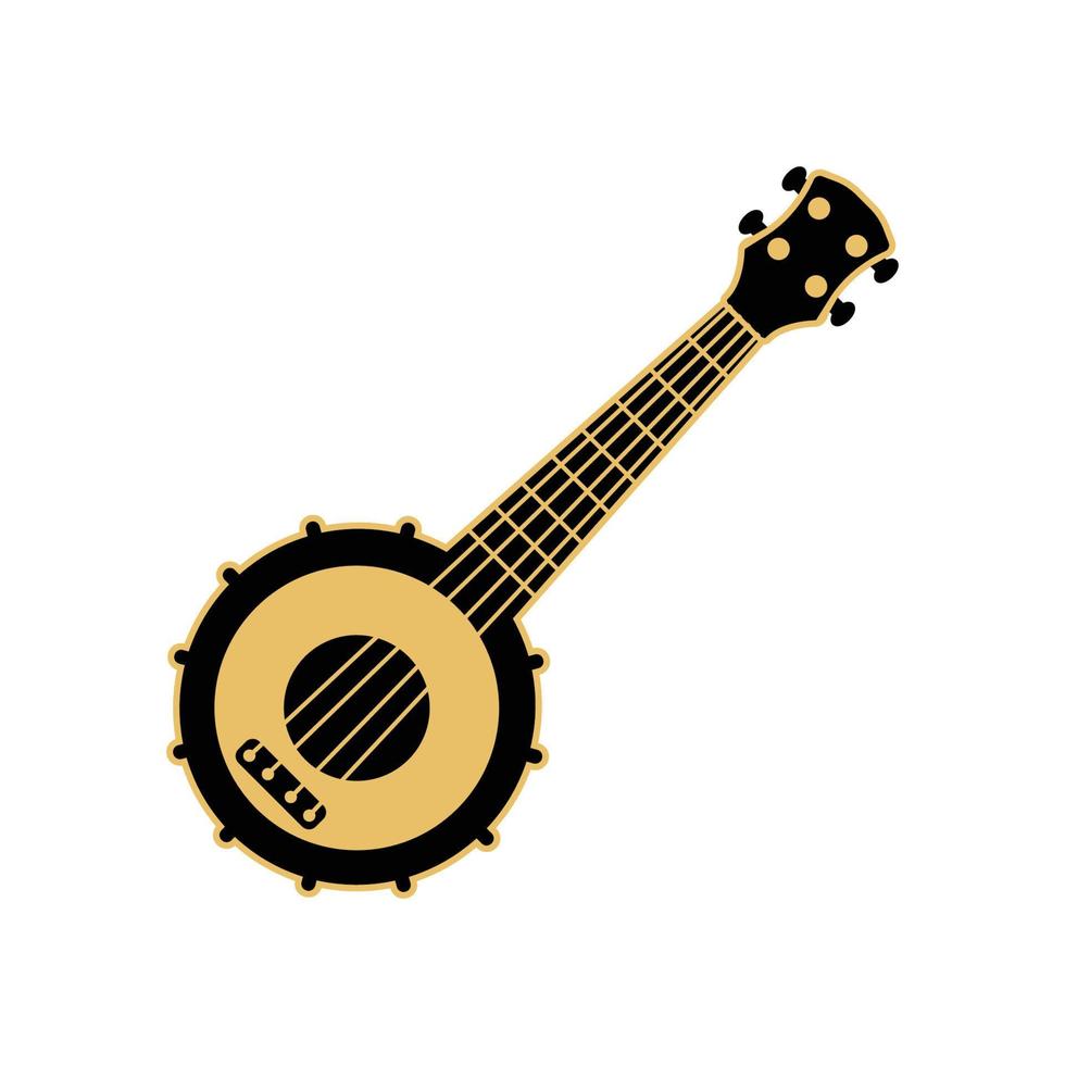 vector de plantilla de diseño de icono de logotipo de banjo