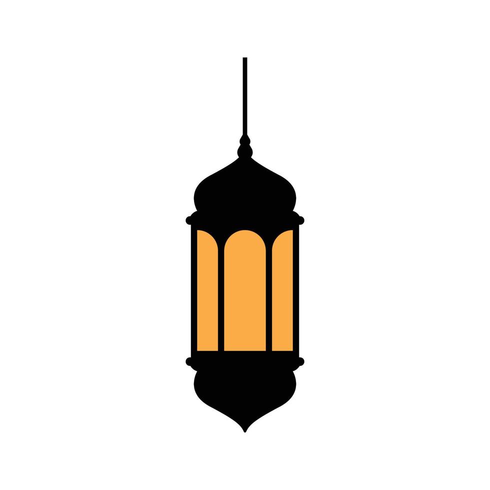 islamic lantern logo icon design template vector