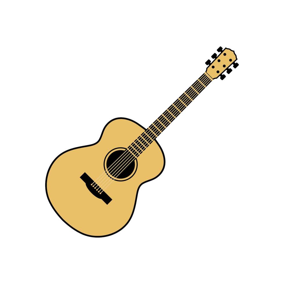 vector de plantilla de diseño gráfico de guitarra