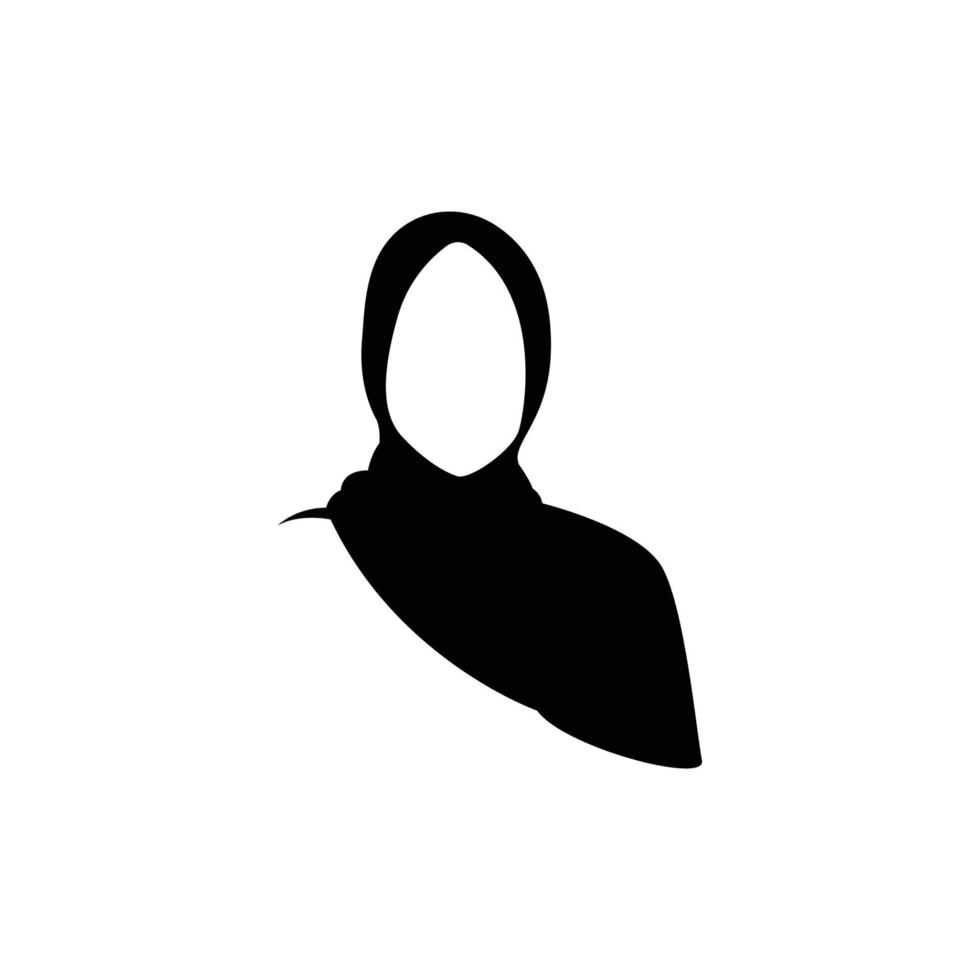 hijab icon design template vector