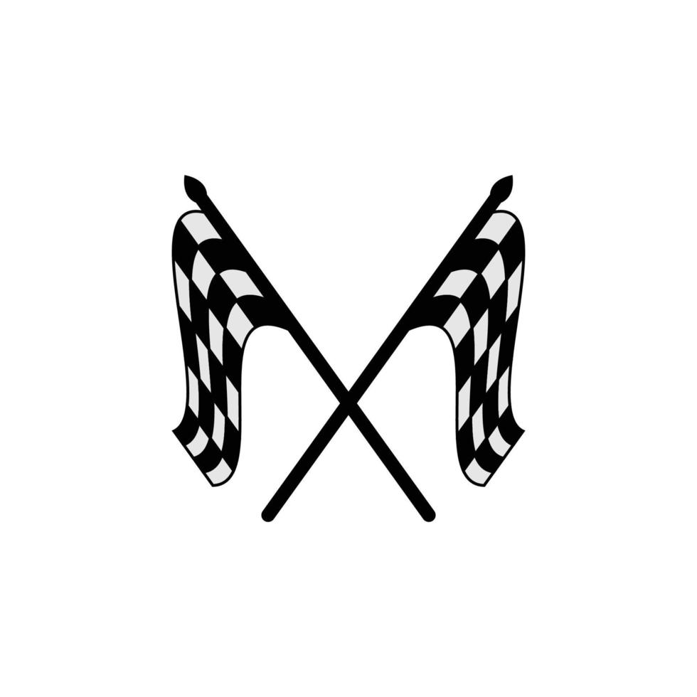 racing flags icon design template vector