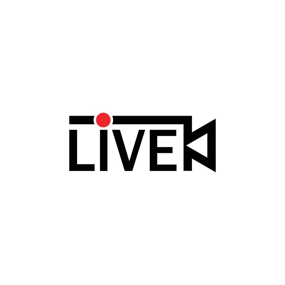 live streaming icon design template vector