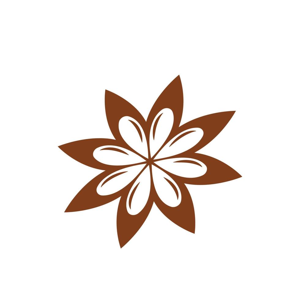 vector de plantilla de diseño de icono de logotipo de anís estrellado
