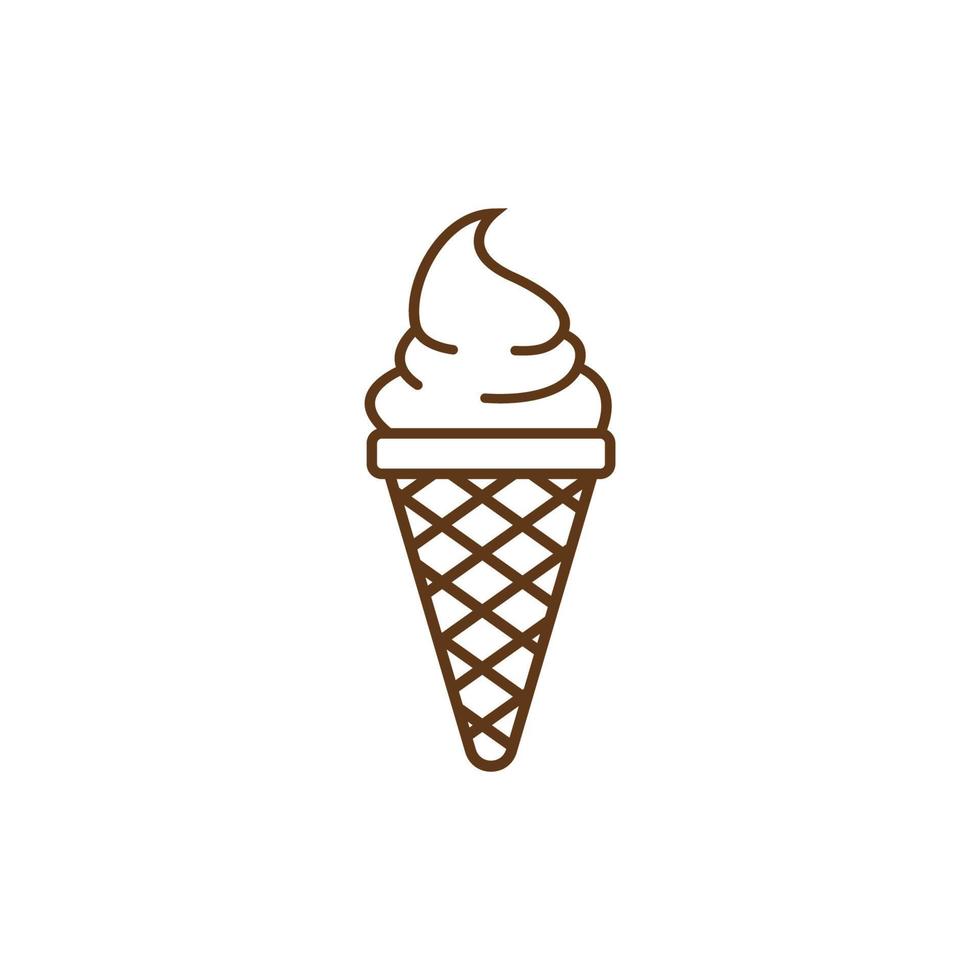 vector de plantilla de diseño de icono de logotipo de helado