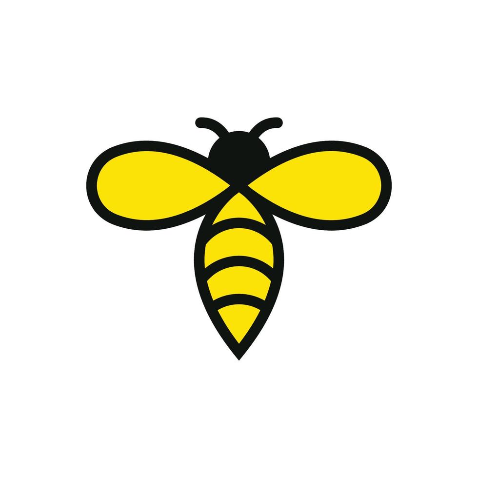 vector de plantilla de diseño de icono de logotipo de abeja