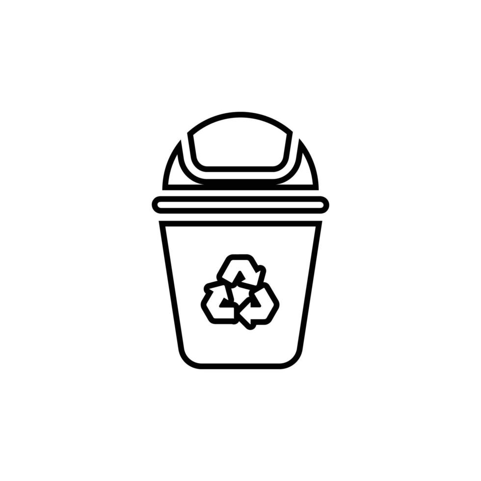 vector de diseño de icono de logotipo de papelera de reciclaje