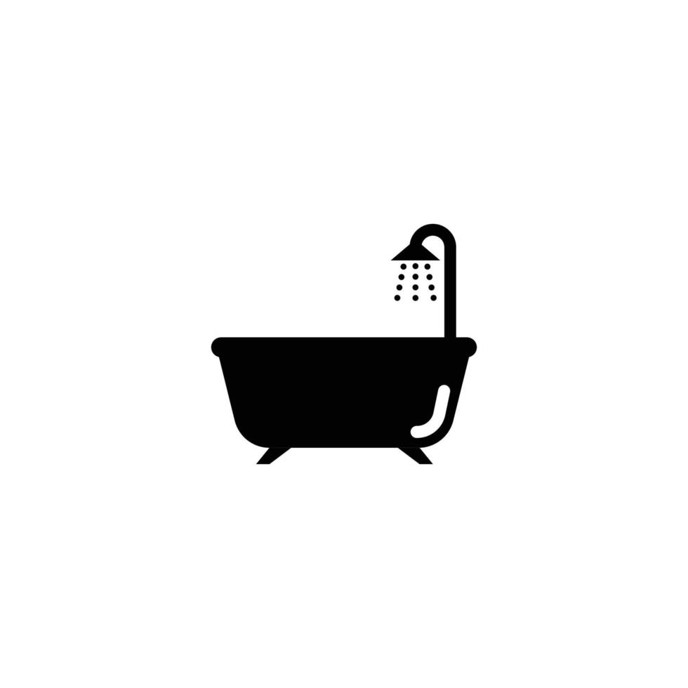 plantilla de diseño de icono de bañera vector