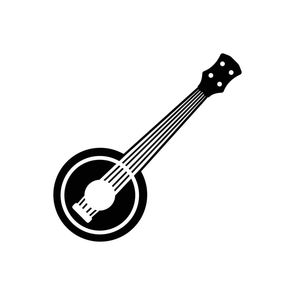 vector de plantilla de diseño de icono de logotipo de banjo