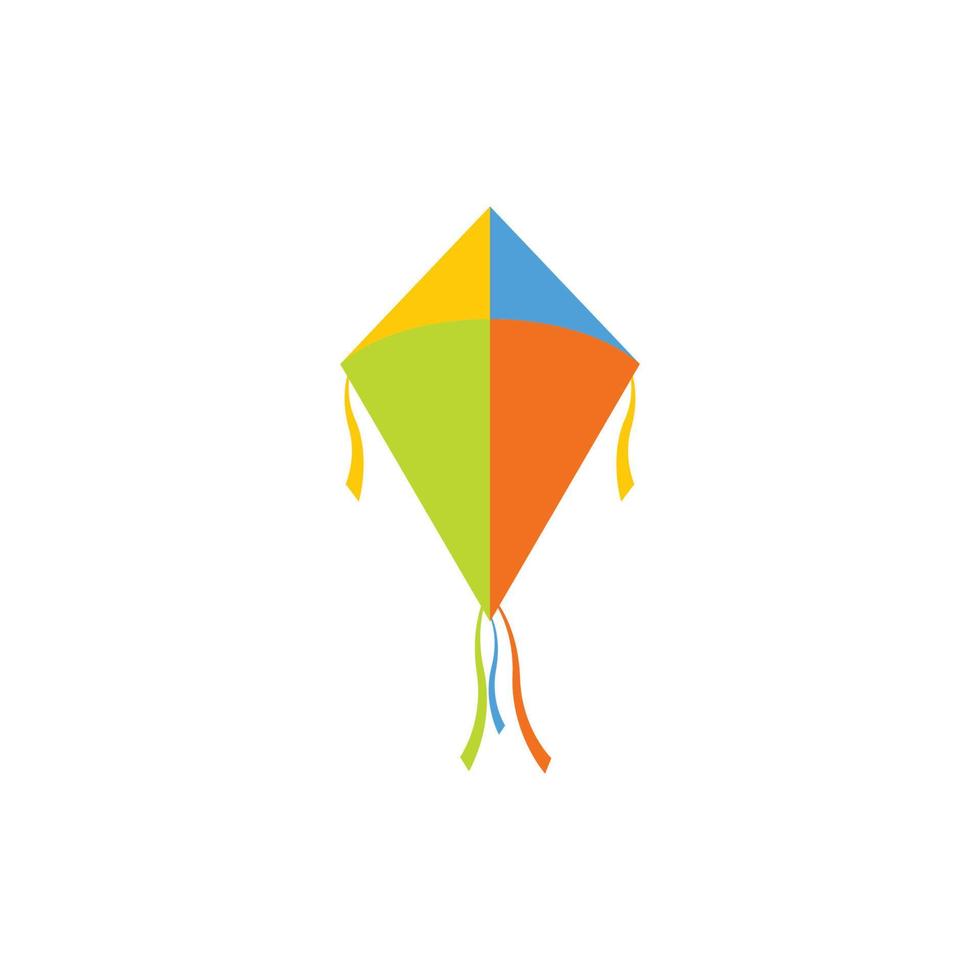 summer kite clipart design template vector