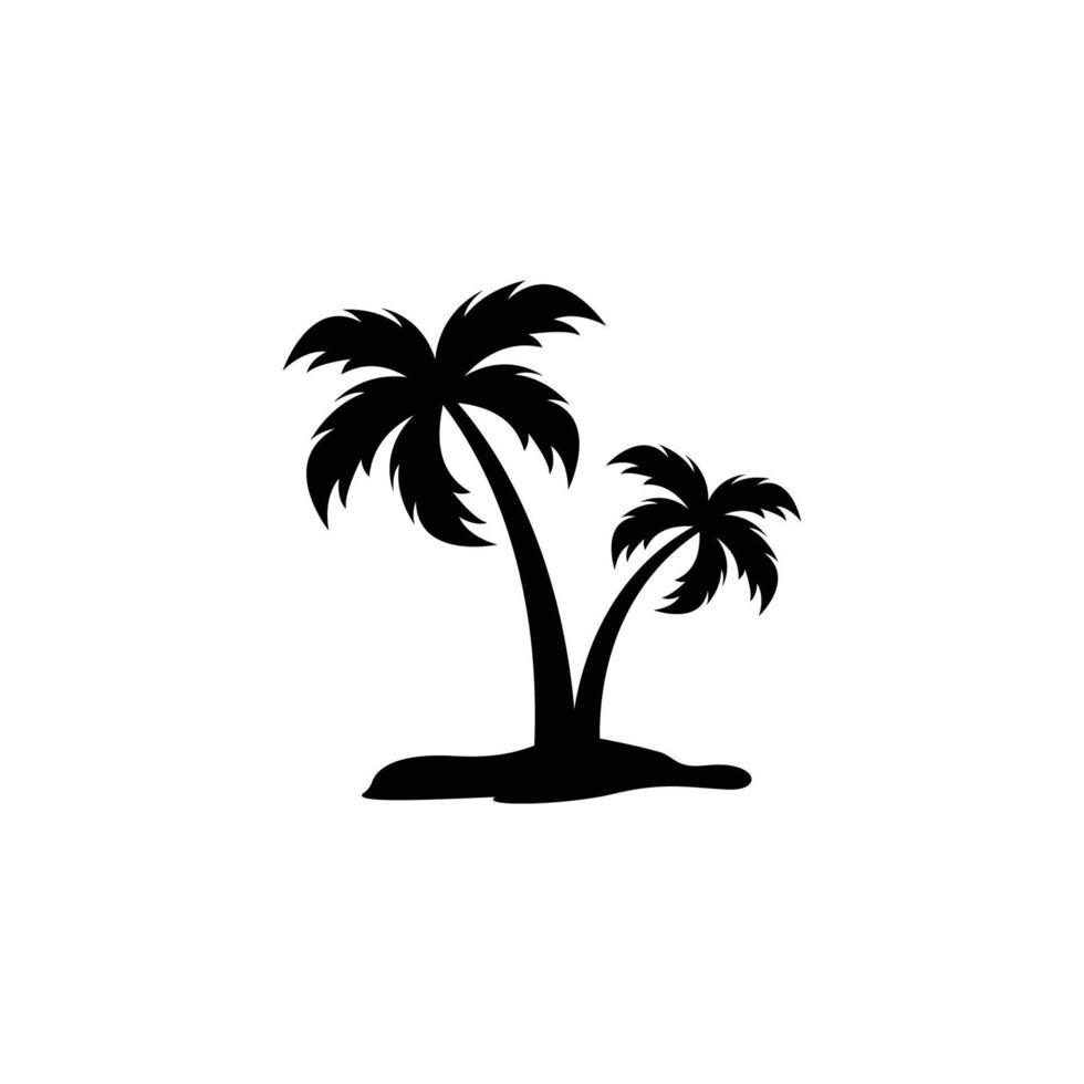 vector de plantilla de diseño de icono de logotipo de árbol de coco