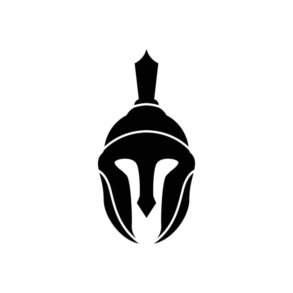 spartan helmet logo icon design template vector