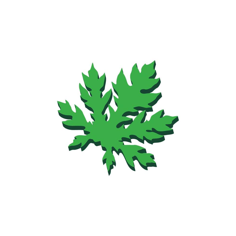 papaya leaf graphic design template vector