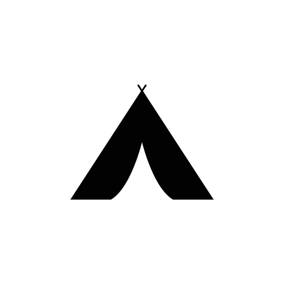 camping tent icon design template vector