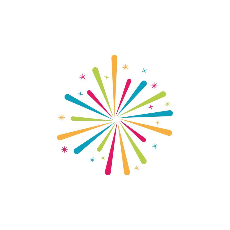 firework logo icon design template vector