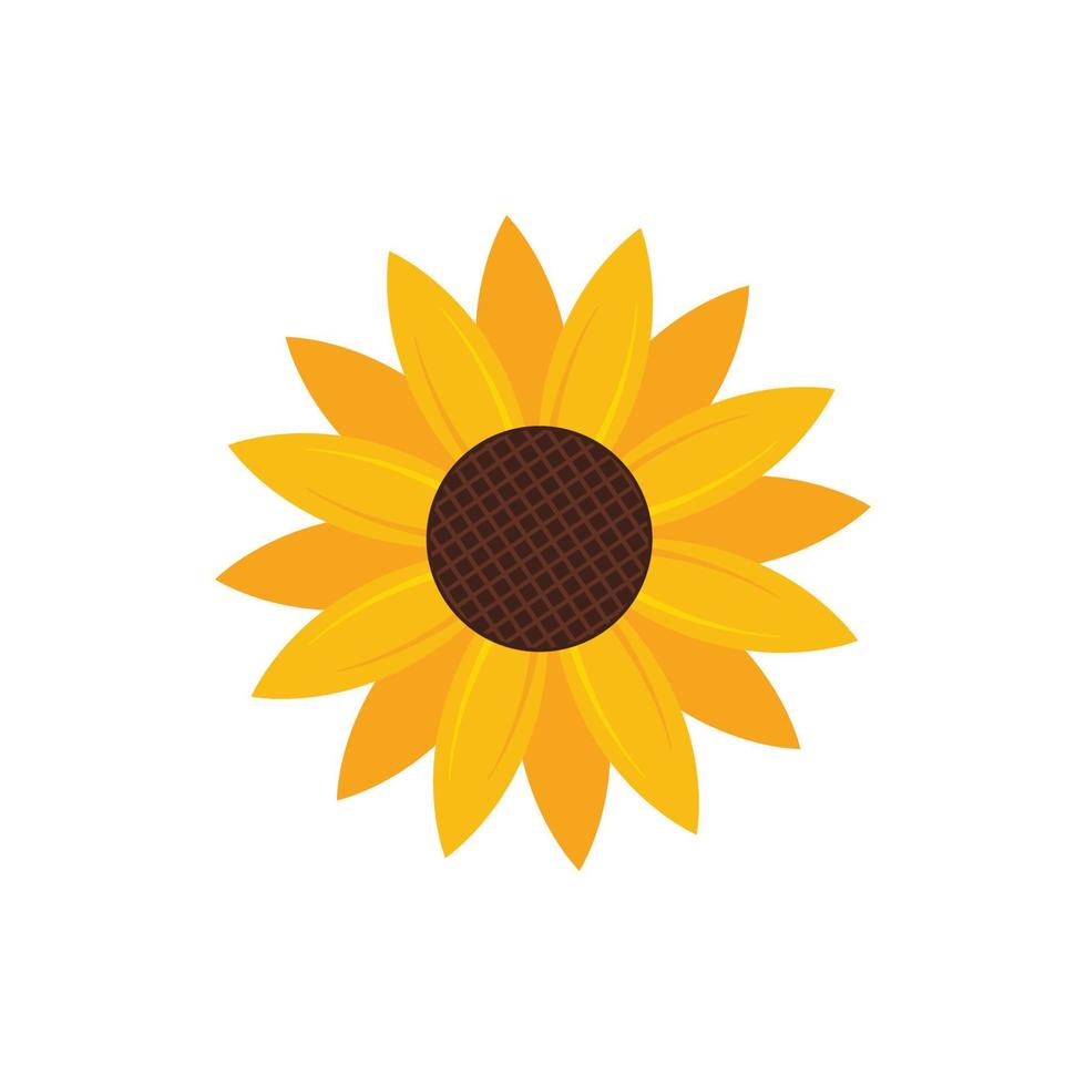 sunflower logo icon design template vector