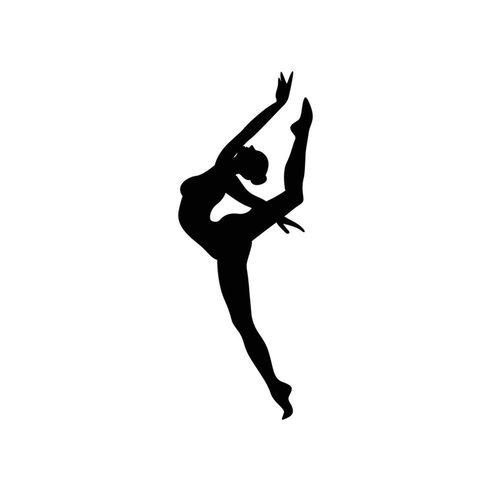 vector de diseño gráfico de silueta de bailarina