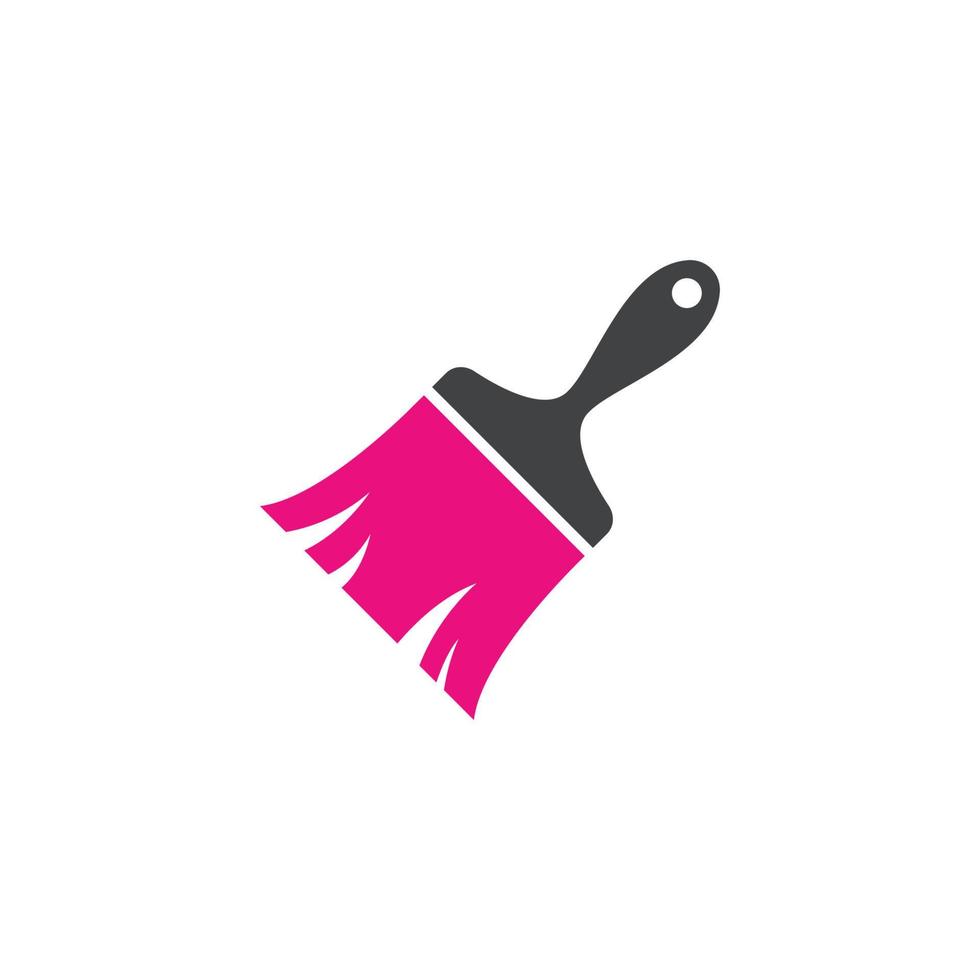 vector de plantilla de diseño de icono de logotipo de pincel de pintura