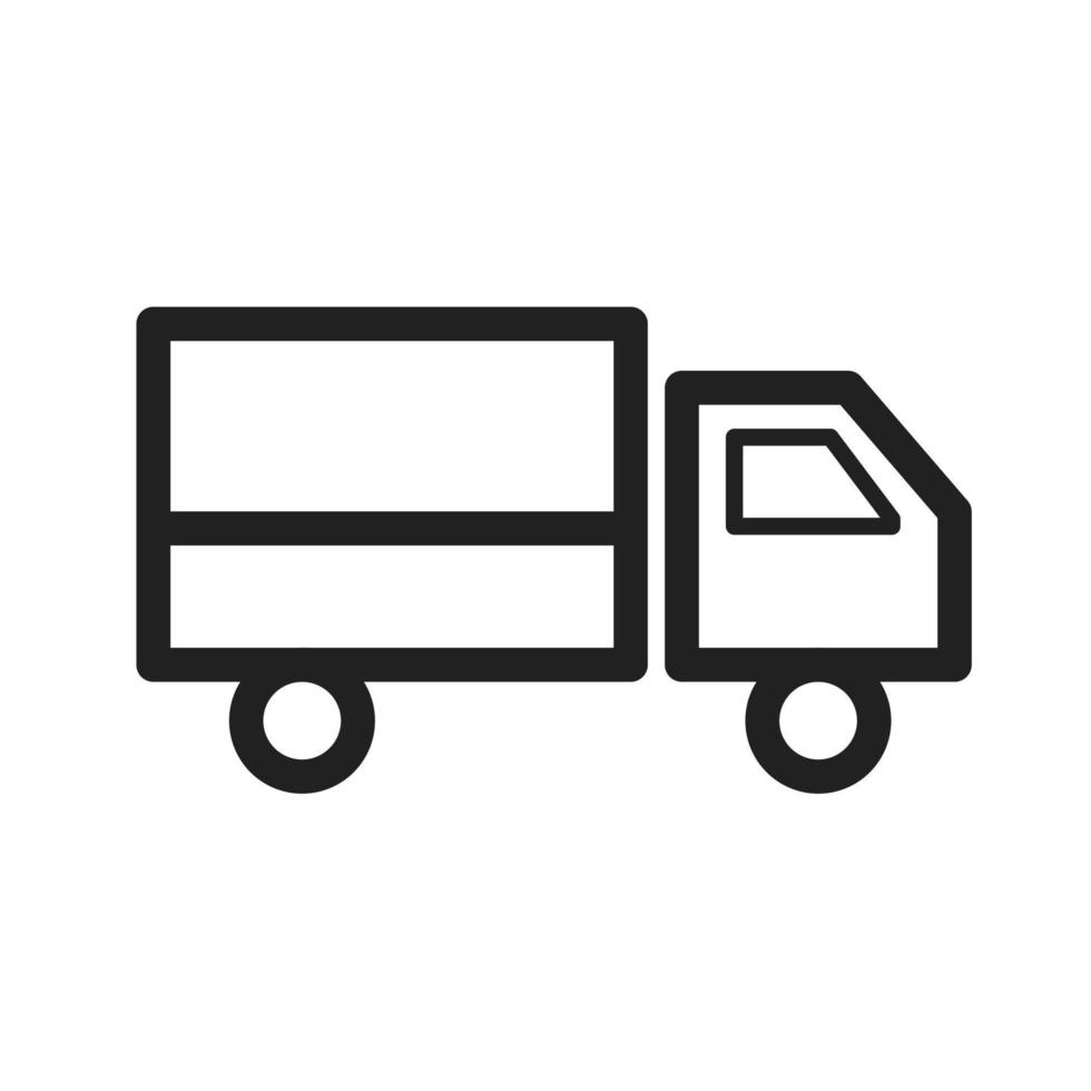 Cash Transfer Vehicle Line Icon vector