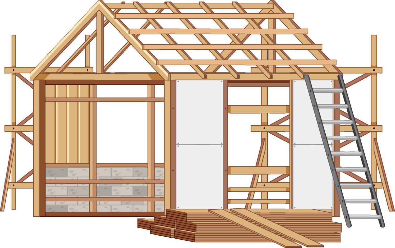 House construction site concept vector