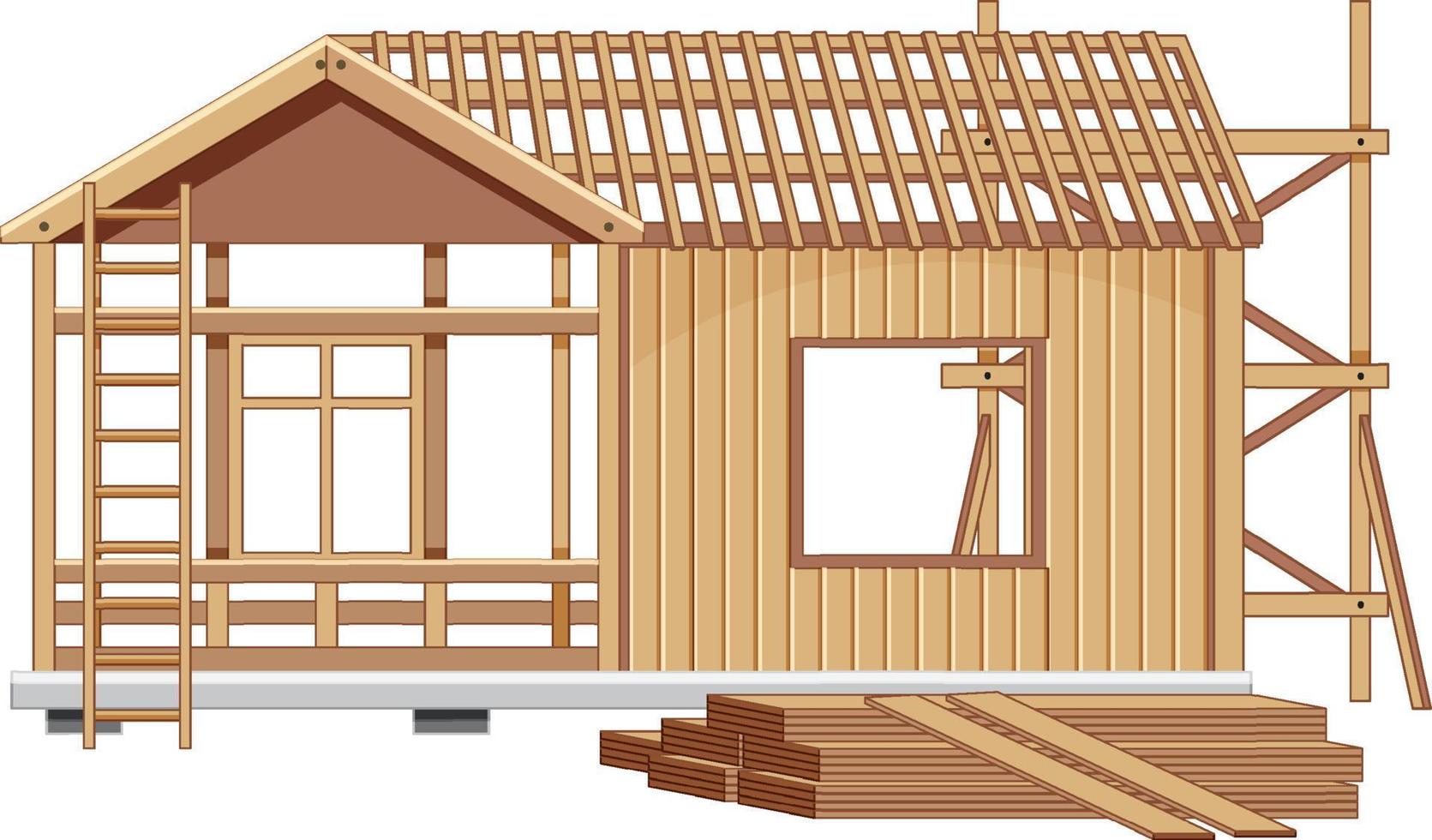 House construction site concept vector