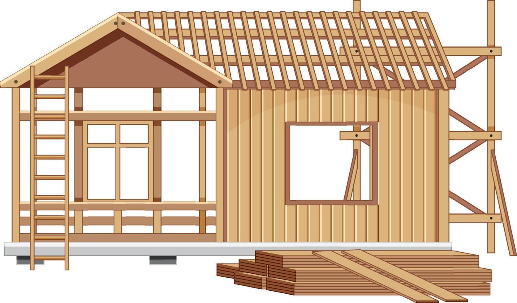 concepto de sitio de construcción de la casa vector