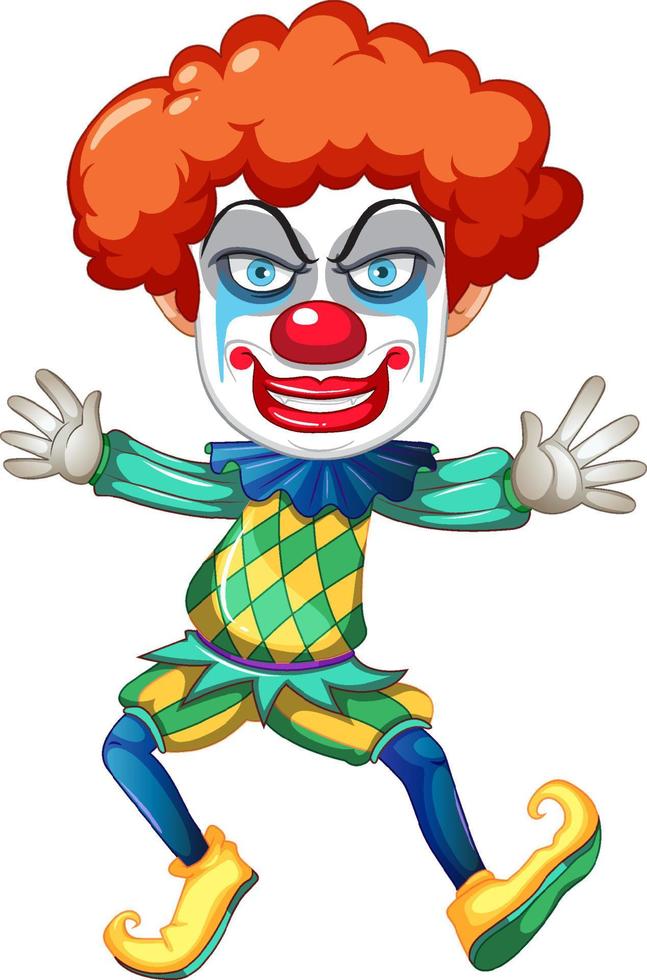 Colourful clown cartoon character vector