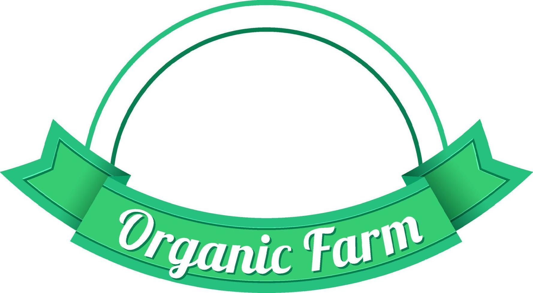 Organic Farm logo template for products vector