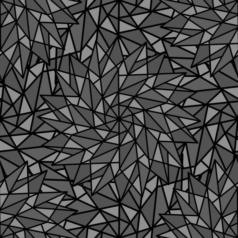 ABSTRACT GRAY VECTOR SEAMLESS BACKGROUND WITH COMPLEX GEOMETRIC STARS IN THE FORM OF A KALEIDOSCOPE