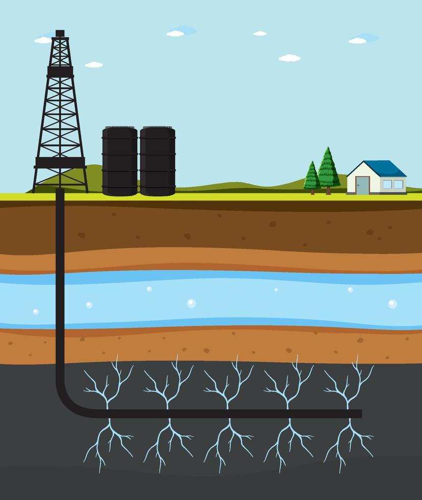Oil industry factory cartoon design vector