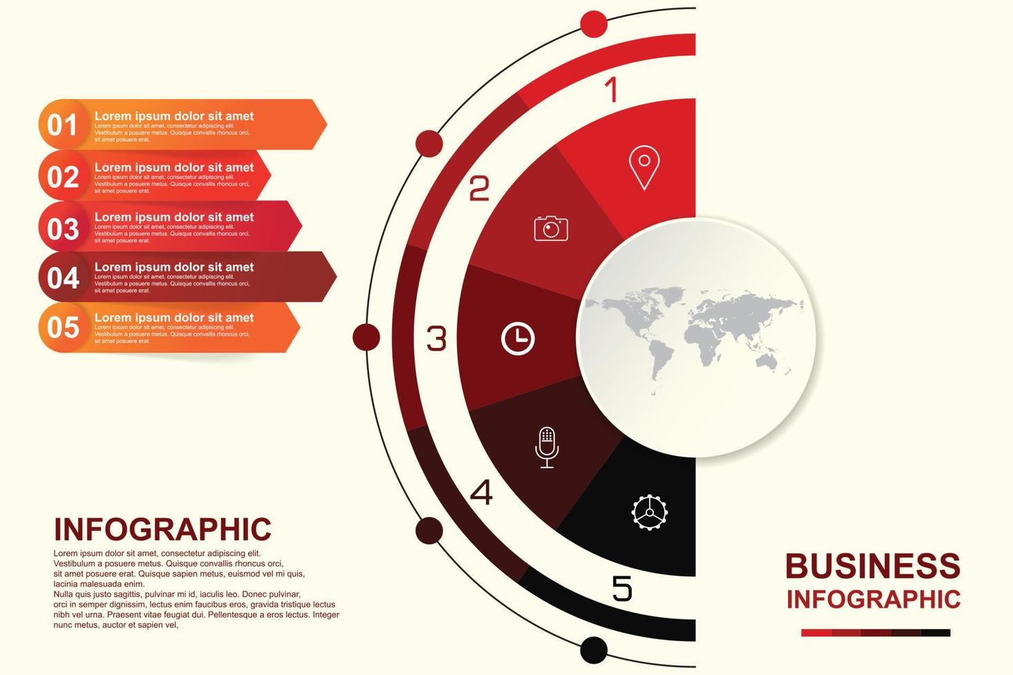 infographic template For designing posters, brochures, banners, websites vector