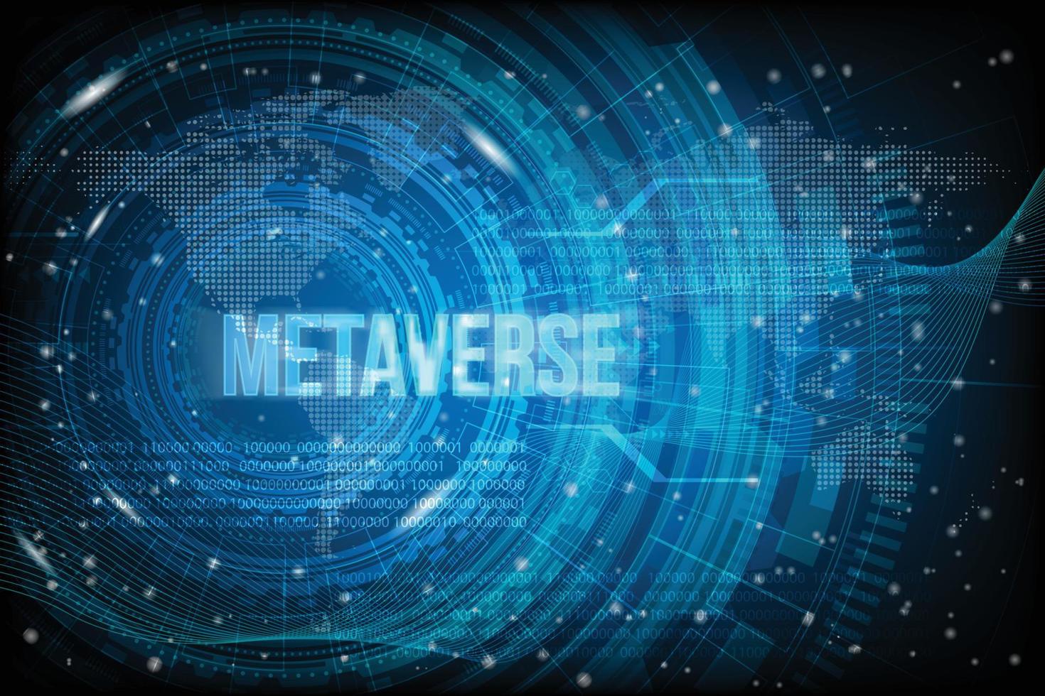 Metaverse digital world smart futuristic interface technology background. vector