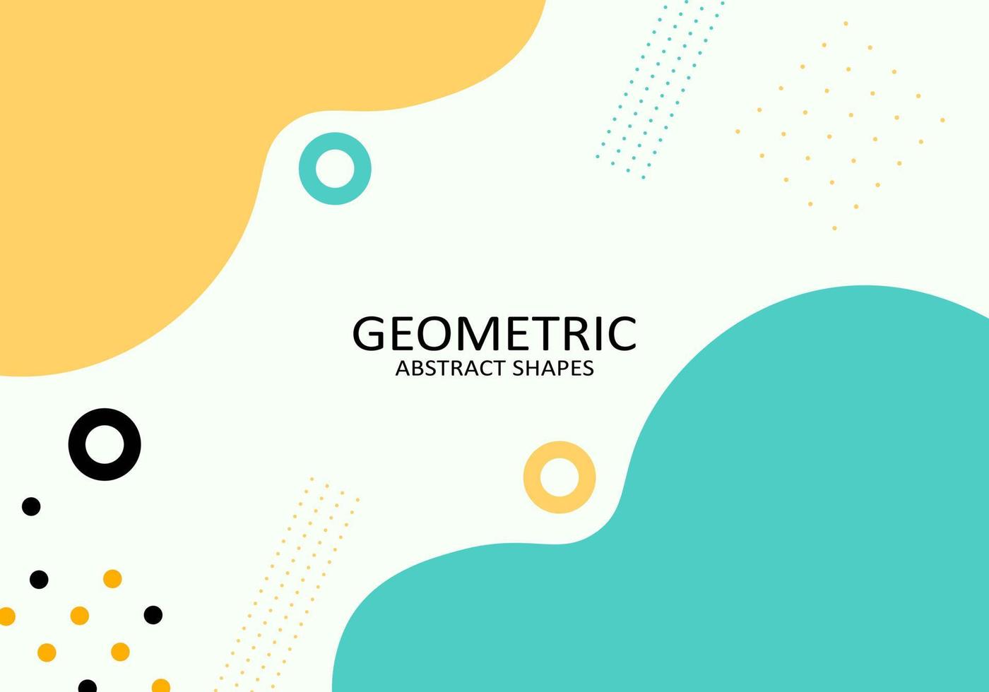 Memphis geometric background with abstract shapes vector