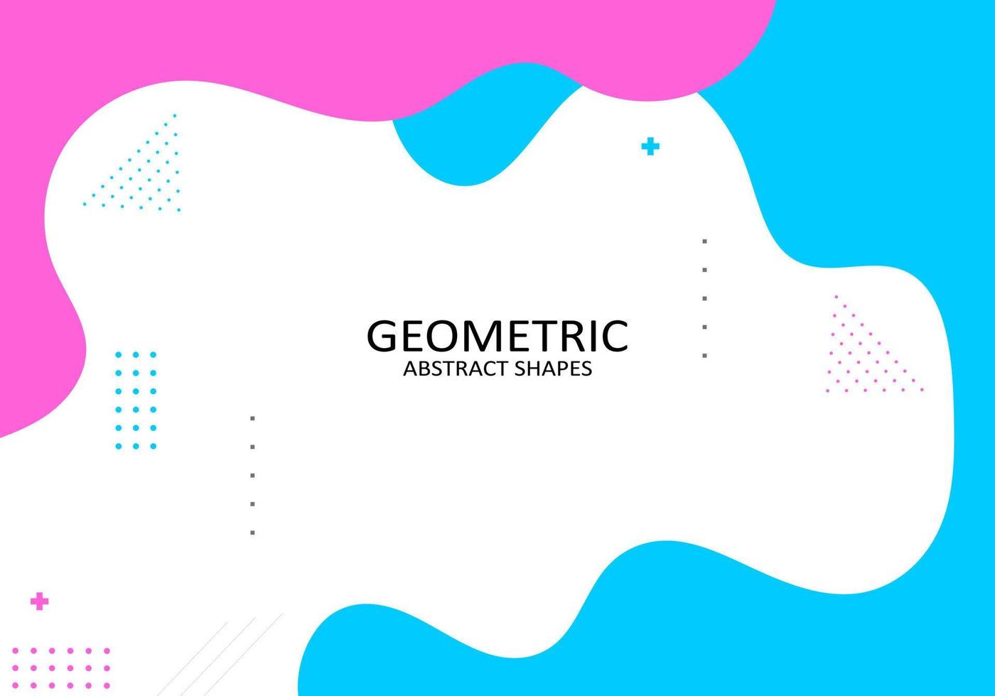 Memphis geometric background with abstract shapes vector