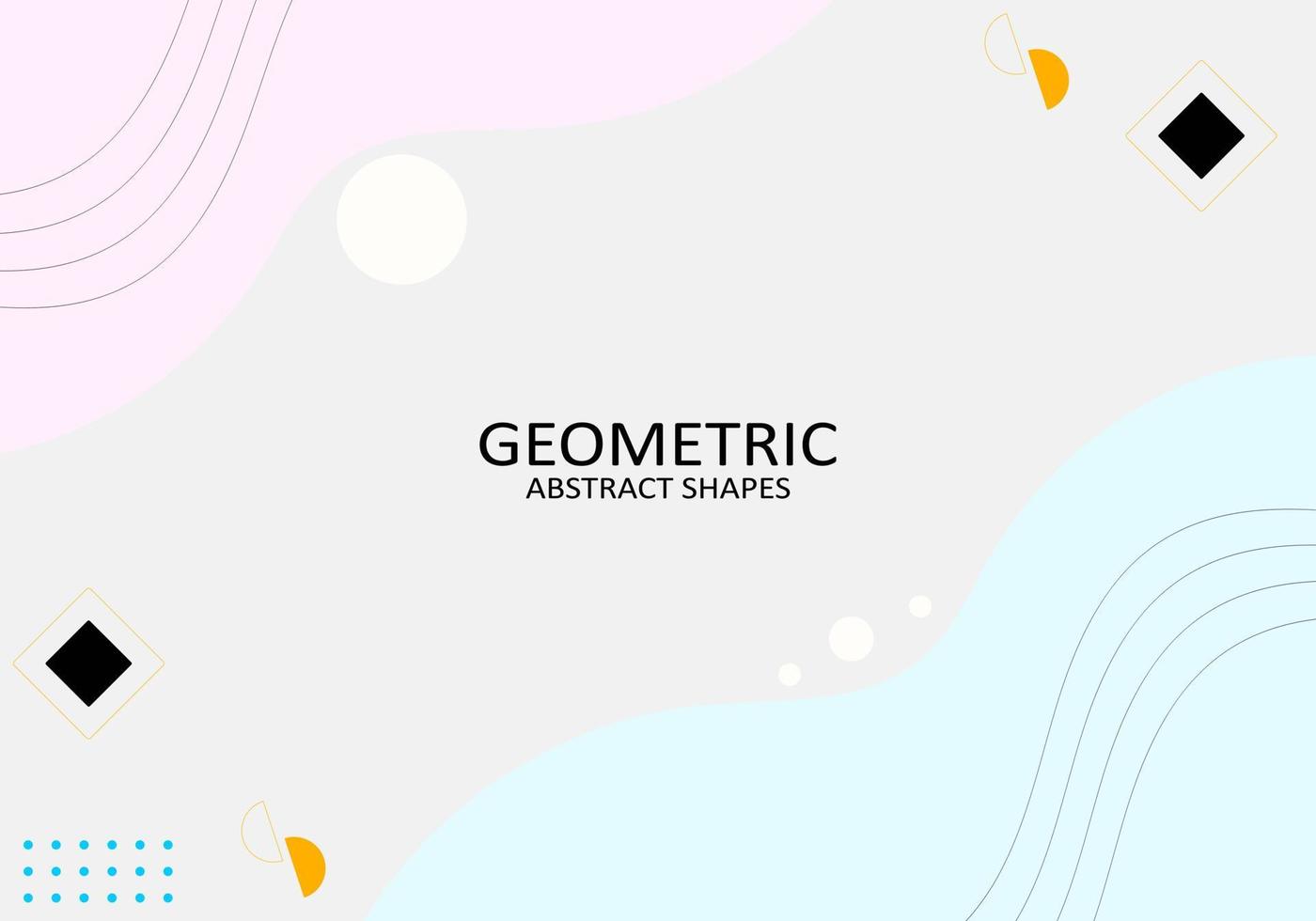 Memphis geometric background with abstract shapes vector