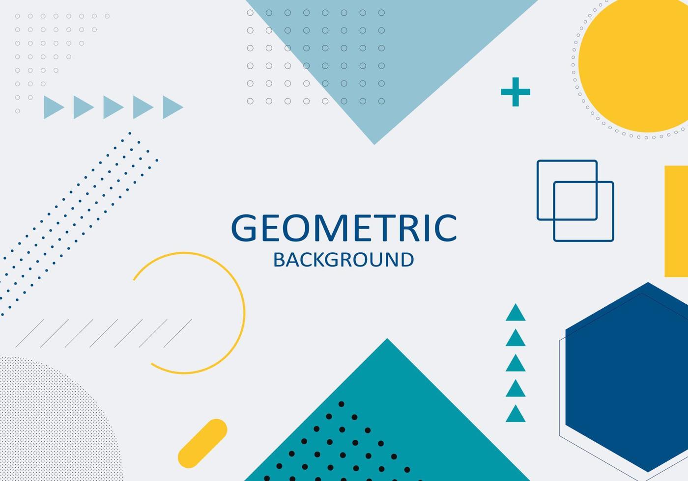 Flat design geometric background vector