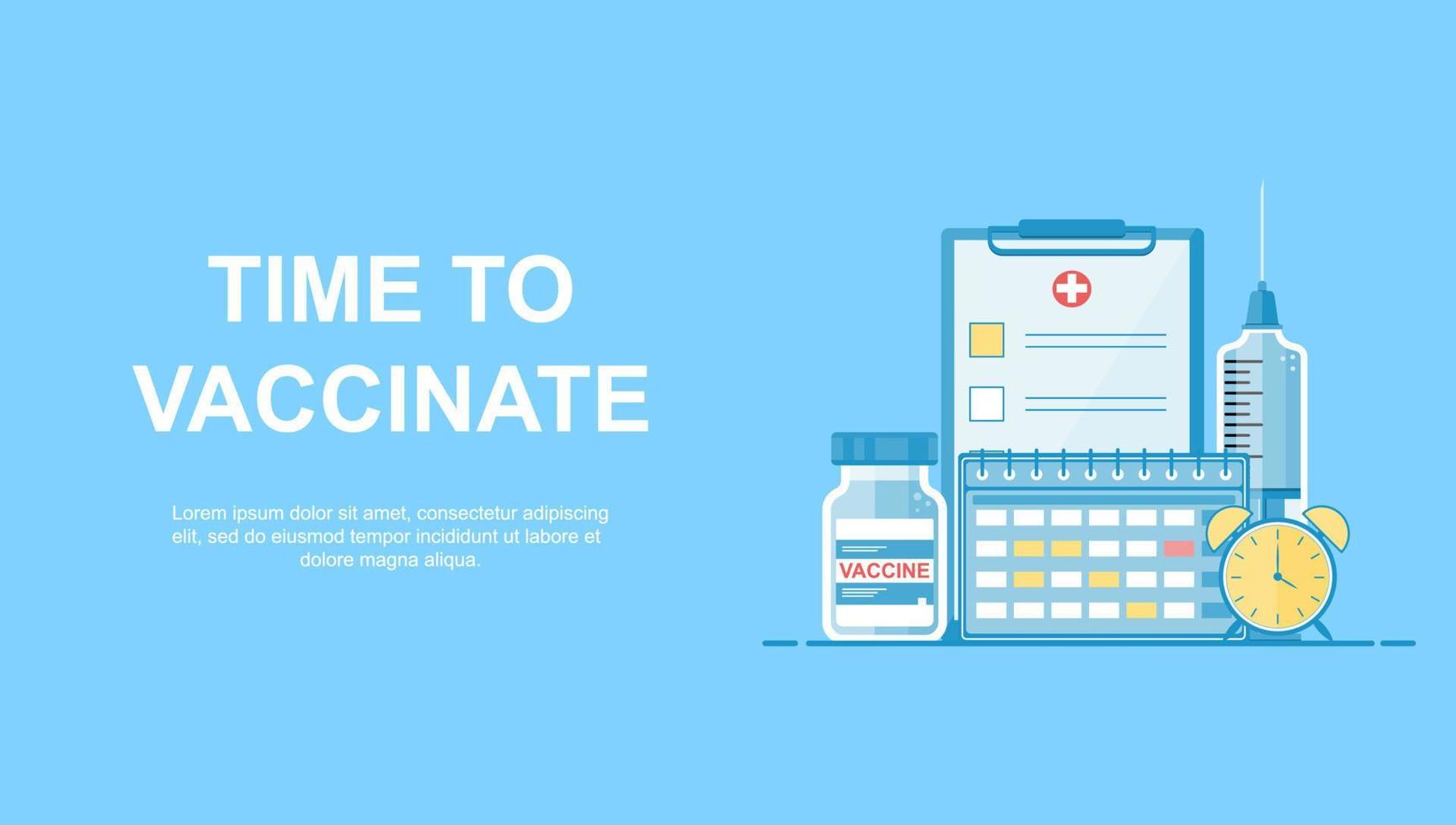 Time to vaccinate background vector