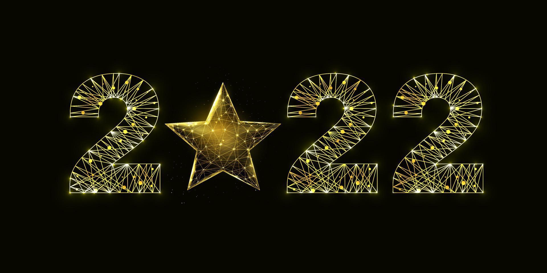 feliz año nuevo 2022 tarjeta de felicitación. vector