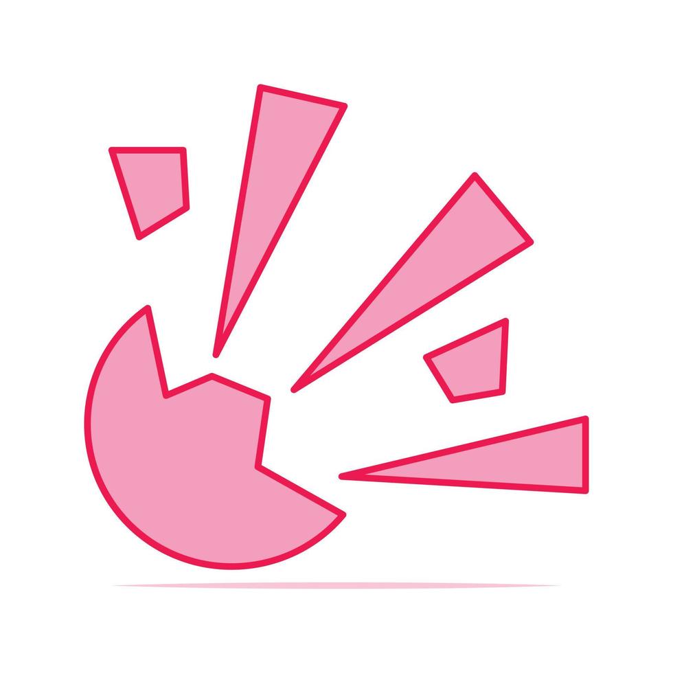Colorful explosion flat icon on white background vector