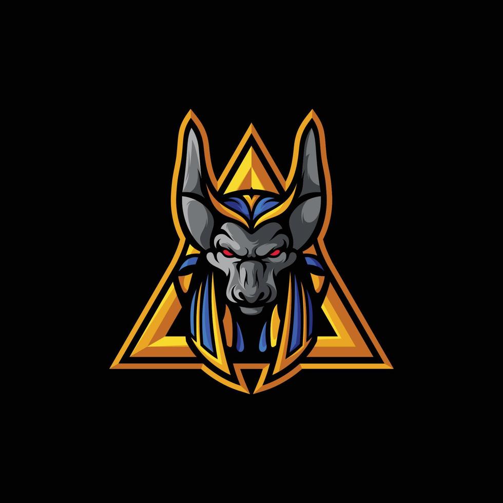 diseño de mascota anubis vector