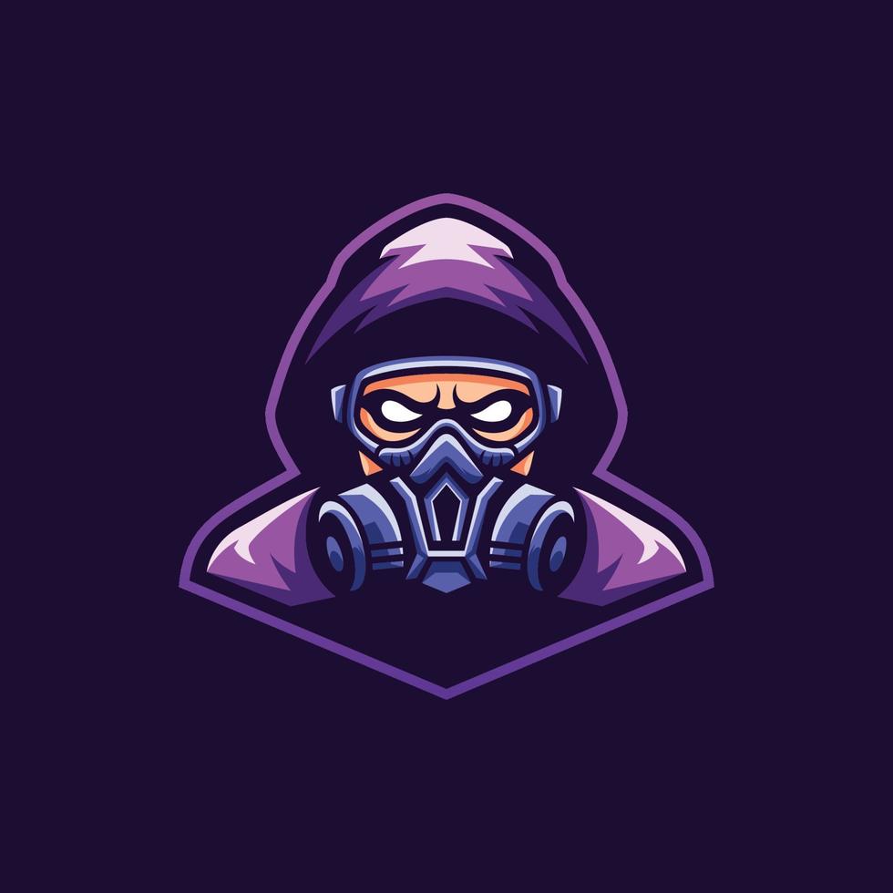 Gask Mask Mascot Design vector