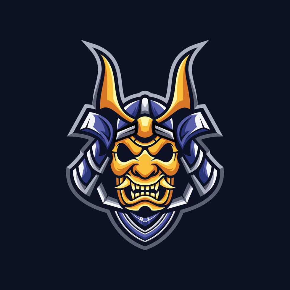 Samurai Mascot Design vector