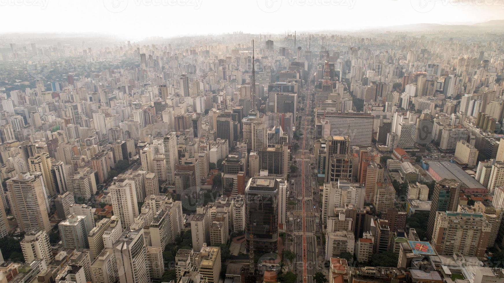 Aerial view of downtown Sao Paulo photo