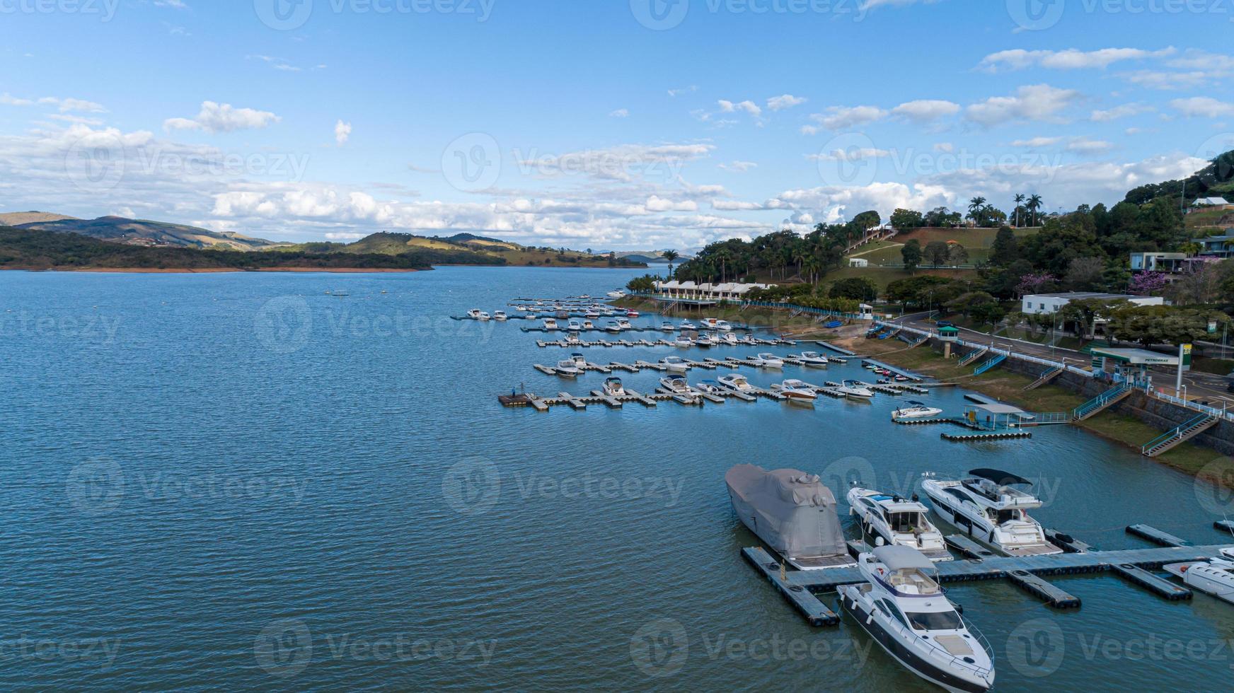 Aerial view of a Brazilian town photo