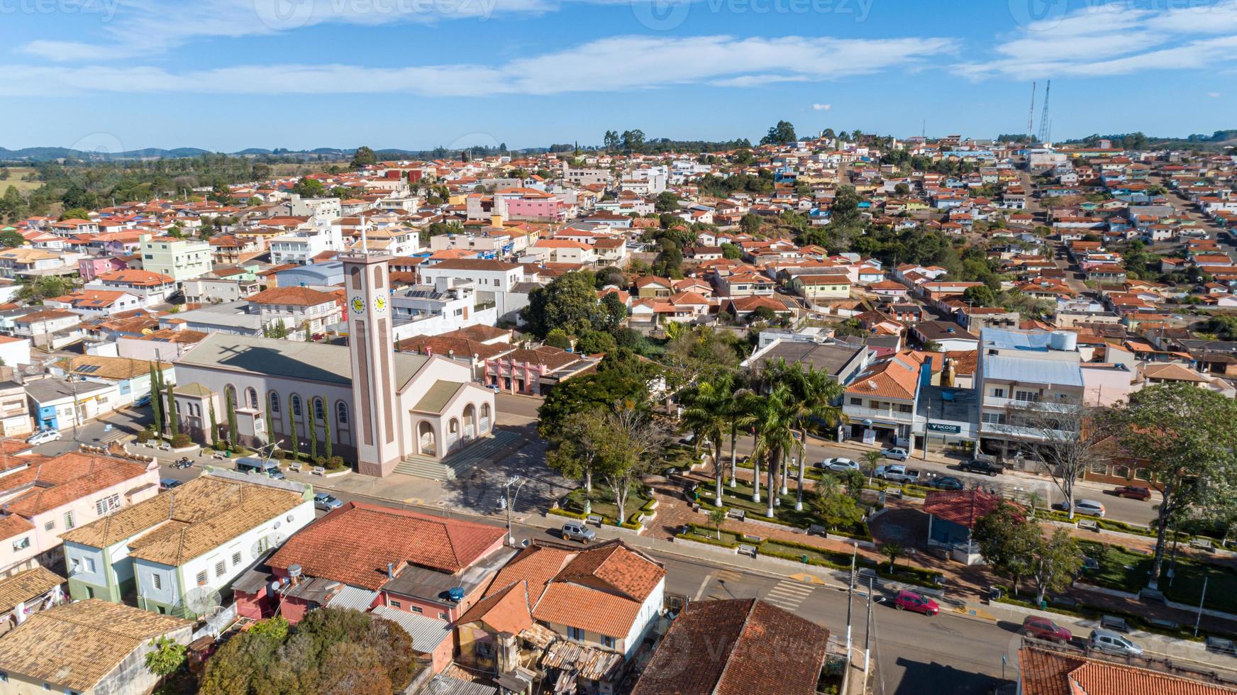 Aerial view of a Brazilian town photo