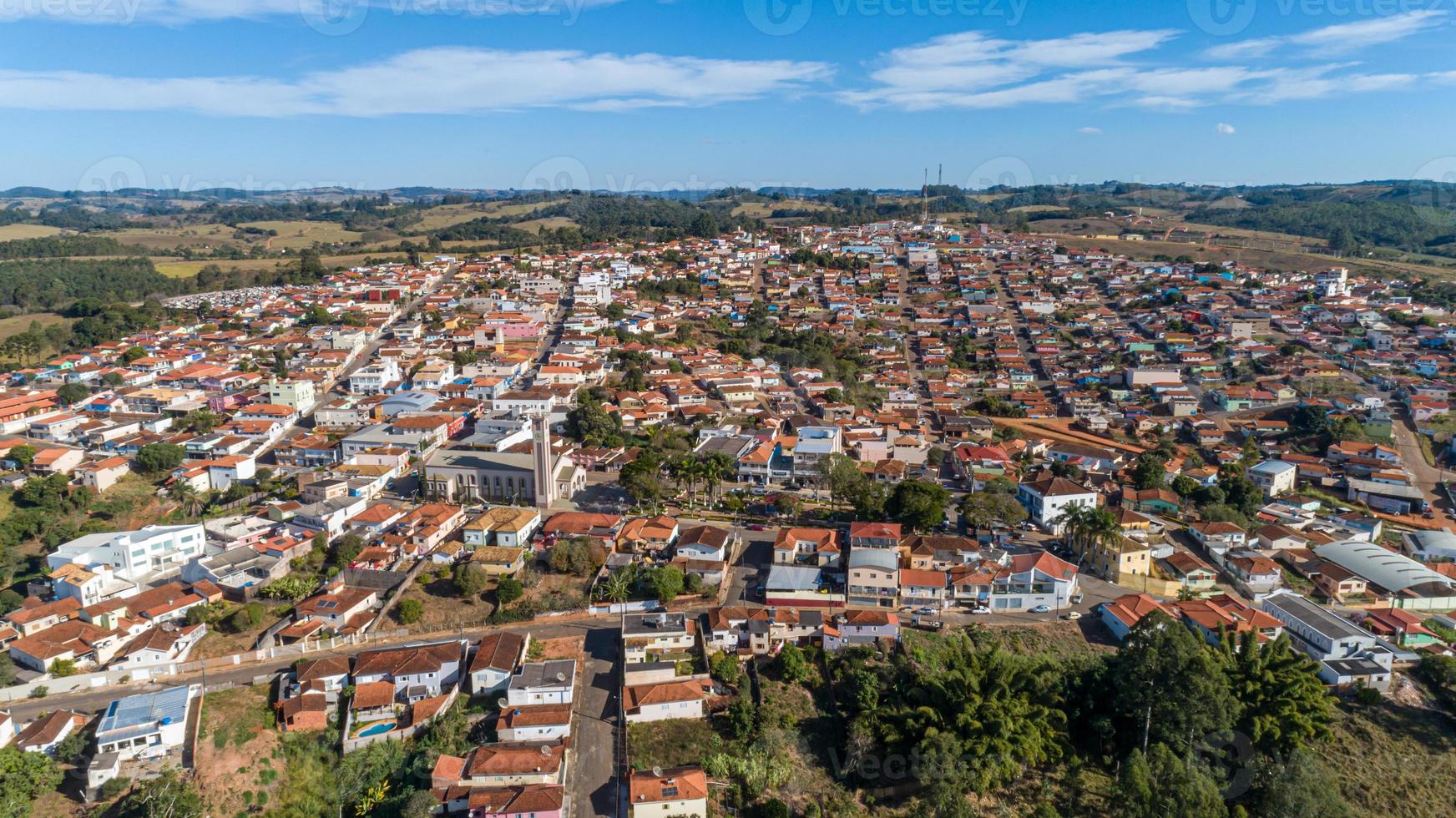 Aerial view of a Brazilian town photo