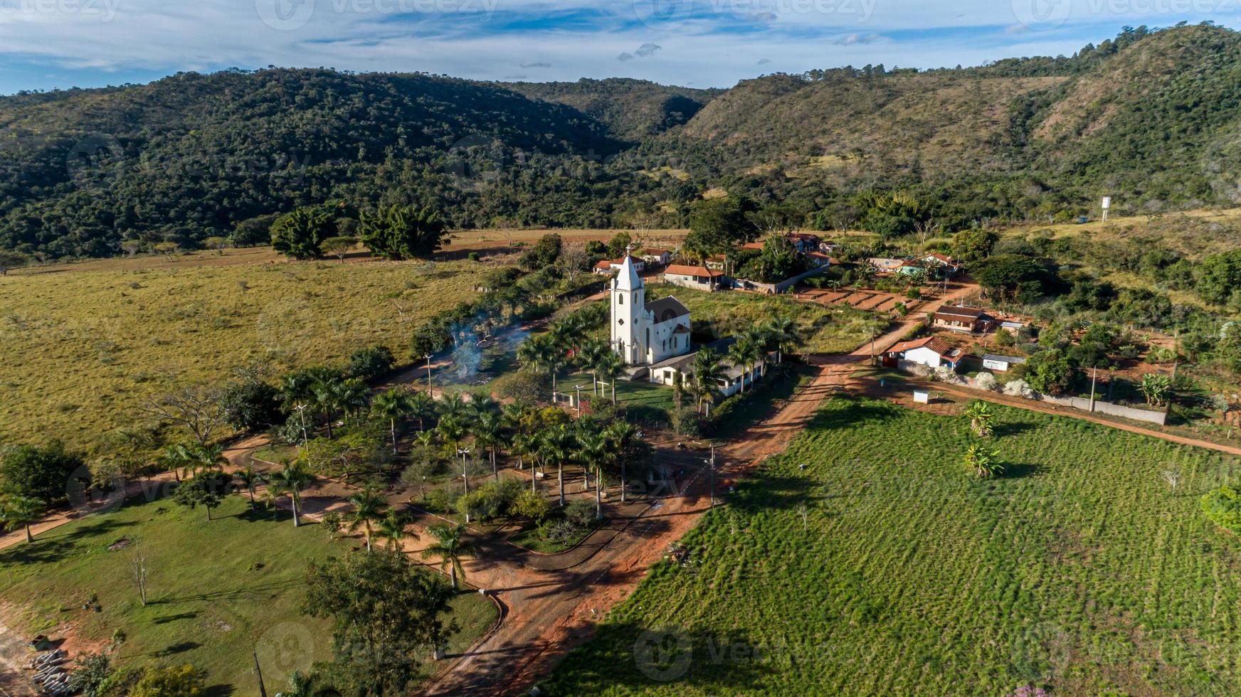 Aerial view of a Brazilian town photo