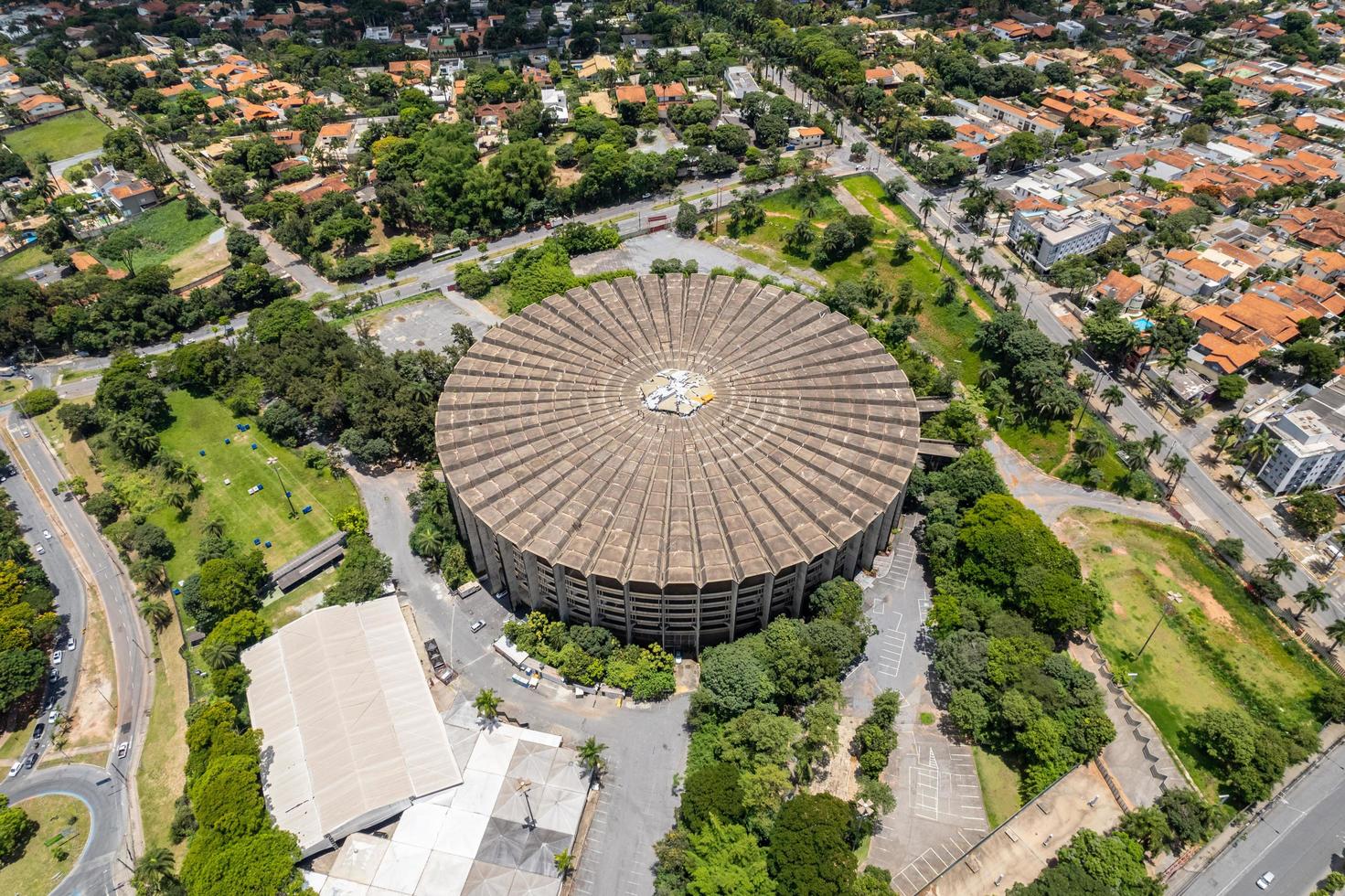 Brazil, May 2019 - Aerial view of the Journalist Felipe Drummond Stadium photo
