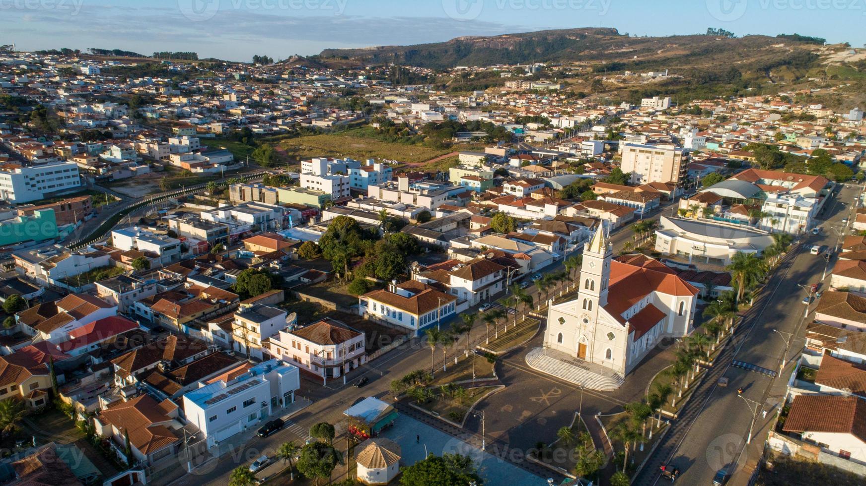 Aerial view of a Brazilian town photo